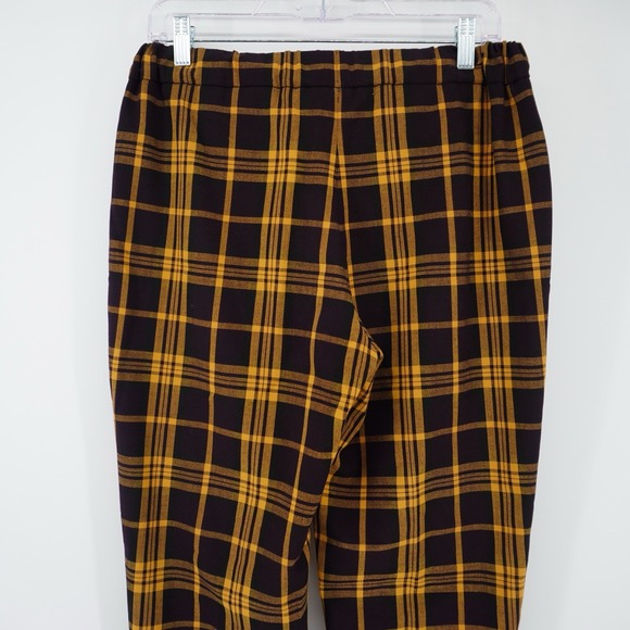 Wilfred Aritzia Darontal Yellow Plaid Pull On Pants Size 6 Academia Preppy - Picture 10 of 13